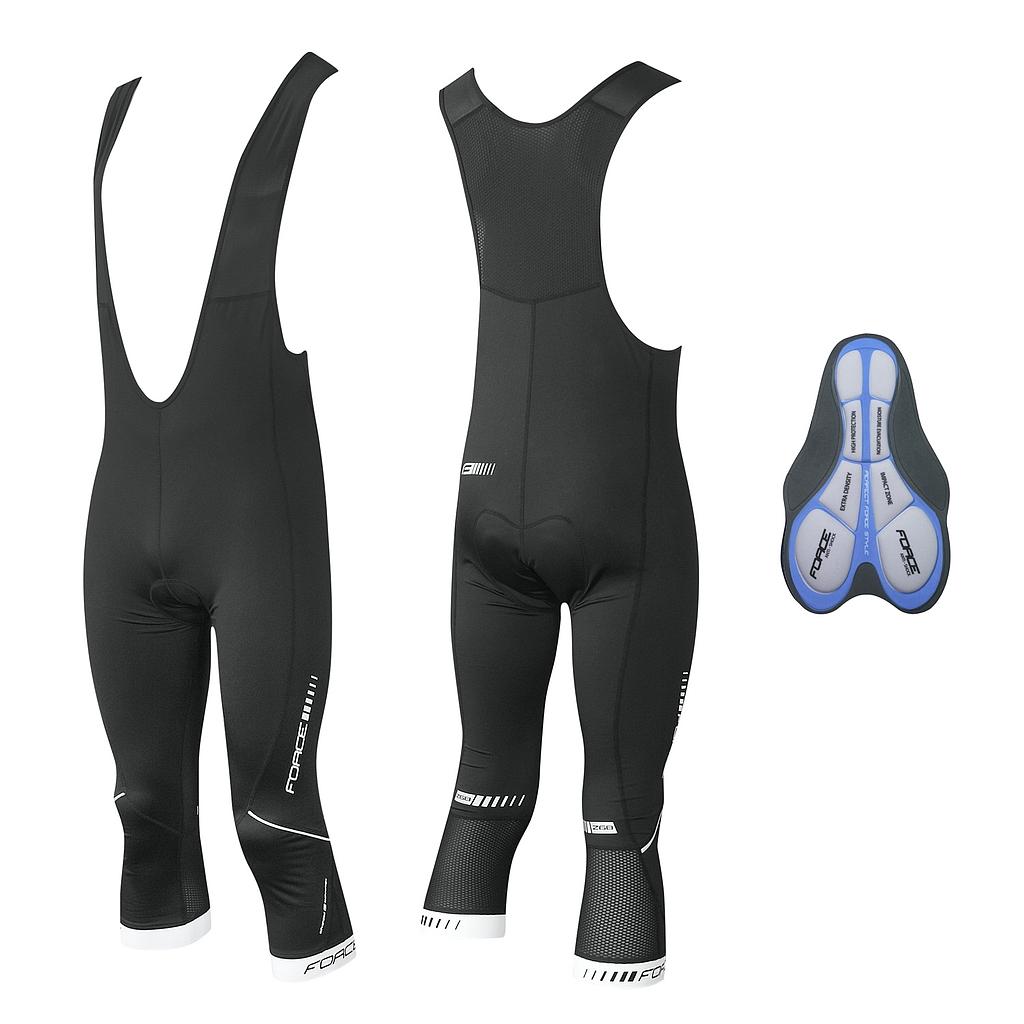 **FORCE Z68 3/4 LENGTH BIBSHORTS BLACK XL