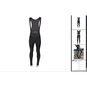 FORCE BRIGHT LADY BIBTIGHTS WITHOUT PAD BLACK S
