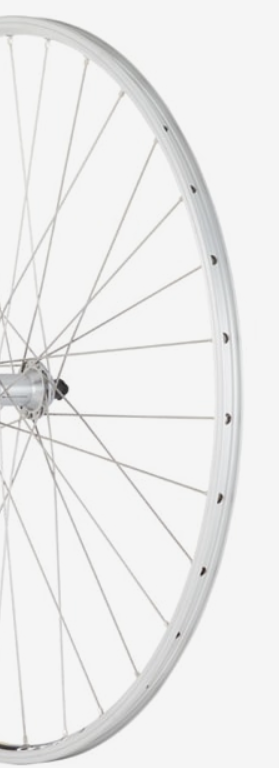 700c HYBRID QR REAR DISC WHEEL DOUBLE WALL SILVER