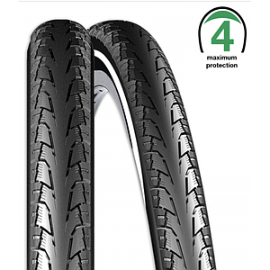 REXWAY DART TYRE 700 X 32C 5mm PUNCTURE PROTECTION REFLECTIVE LINE BLACK