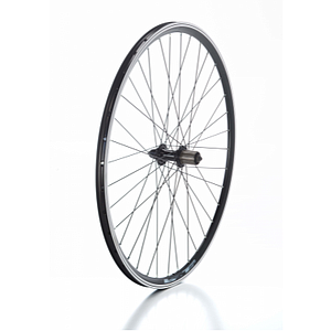 ALLOY HYBRID REAR WHEEL DOUBLE WALL 8/9 CASSETTE QR BLACK 700C