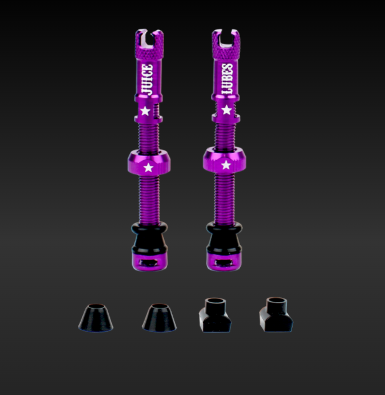 JUICE LUBES TUBELESS VALVE SET PURPLE 65mm