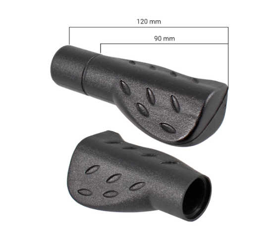 WAG SHAPED CUTTABLE HANDLEBAR GRIPS, BLACK