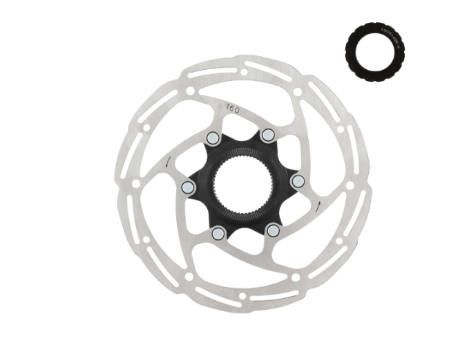 WAG 140 mm CENTRE LOCK DISC BRAKE ROTOR, SILVER