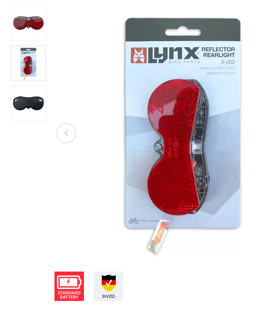 **LYNX CARRIER FITTING REAR LIGHT