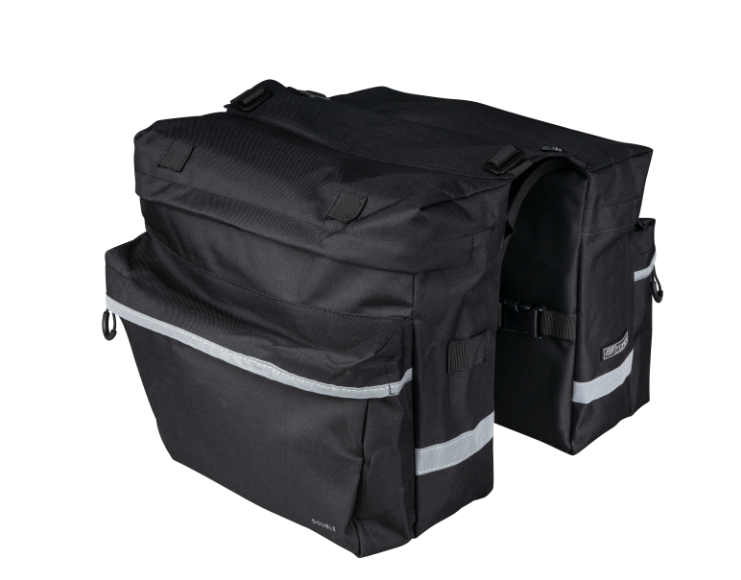 FORCE DOUBLE PANNIER BAG BLACK 2 x 10L