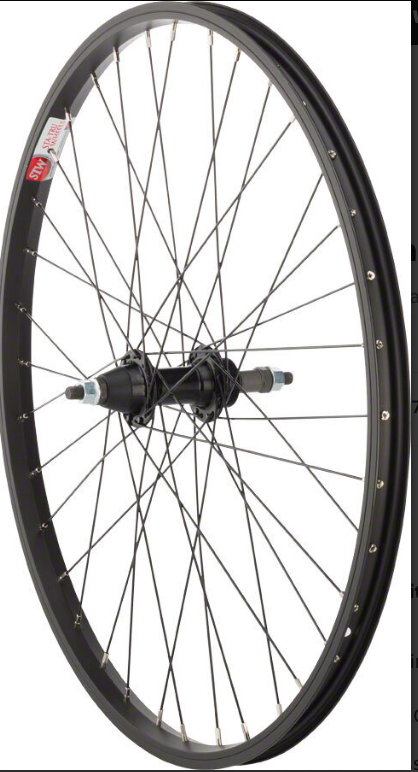 ALLOY REAR WHEEL BLACK 24 x 1.75 DOUBLE/SKIN