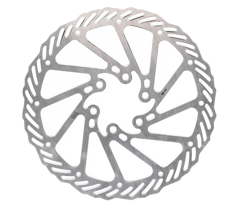 FORCE DISC BRAKE ROTOR  160 MM, 6 BOLT, SILVER