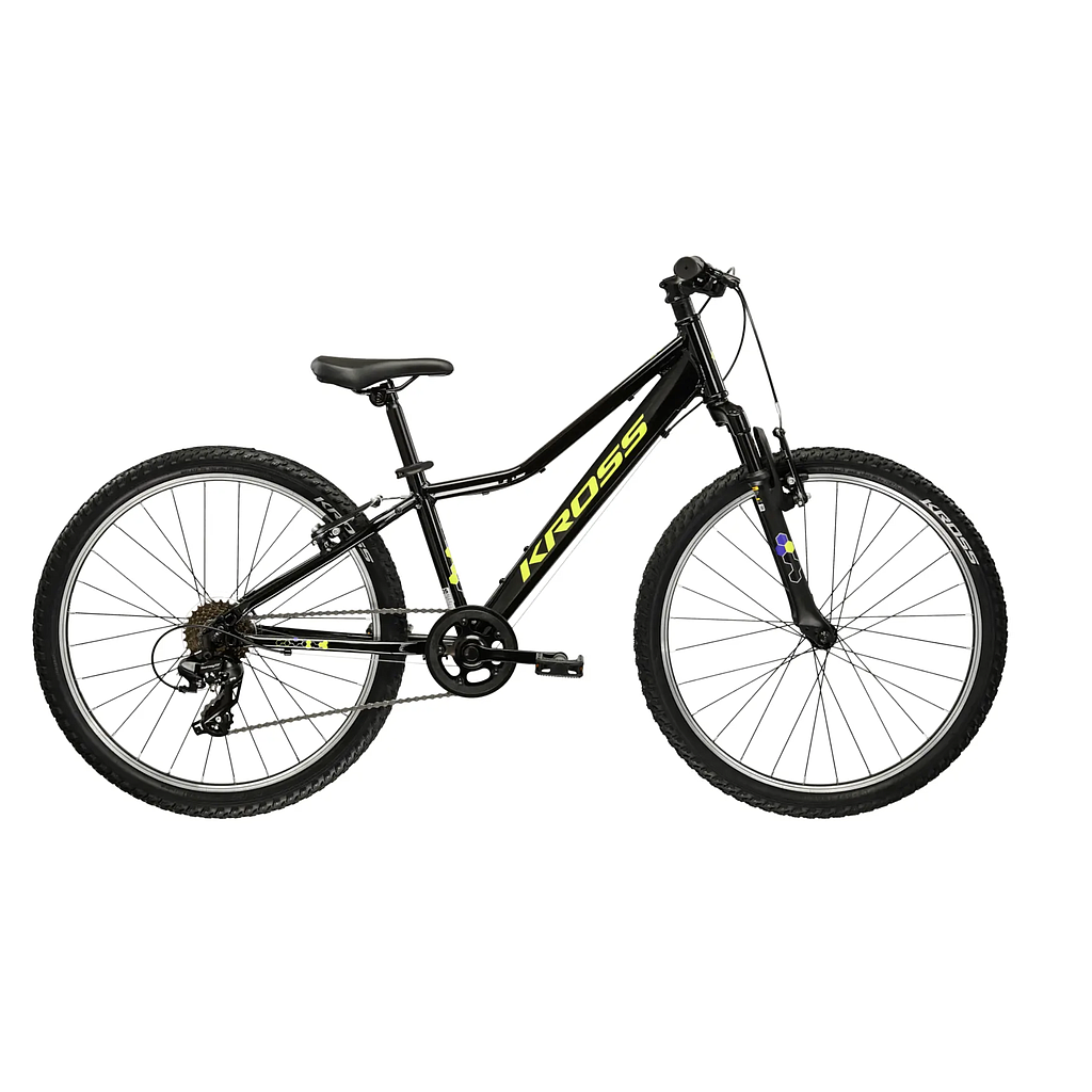 KROSS HEXAGON JR 1.0 M 24"  WHEEL BLACK/YELLOW/MATT/ GLOSSY